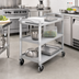 Thumbnail image #3 for Cambro Large 3-Shelf KD Utility Cart, Speckled Gray