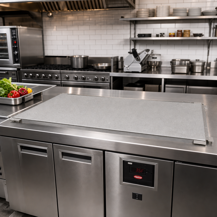 Product image #2 for Hatco 48-Inch Built-In Flush Top Simulated Stone Cold Shelf, Remote Refrigeration Ready