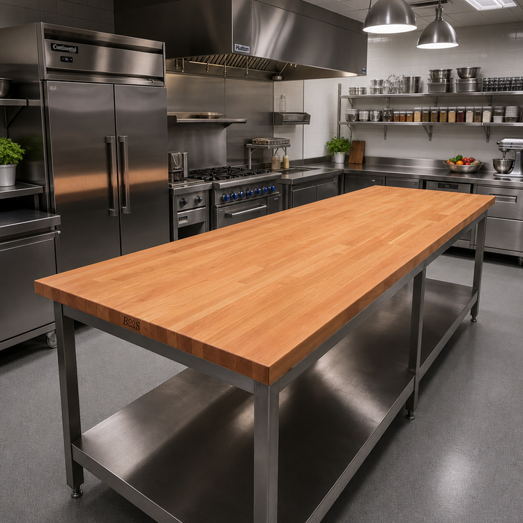 Product image #2 for Boos Block 96-Inch x 32-Inch American Cherry Blended Edge Grain Kitchen Countertop