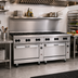 Thumbnail image #2 for Vulcan Endurance 72-Inch Gas Restaurant Range with 12 Open Burners and 2 Convection Ovens