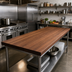 Thumbnail image #2 for John Boos Boos Block 96-Inch x 30-Inch Edge Grain Walnut Kitchen Countertop with Varnique Finish