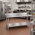 Thumbnail image #2 for Duke 84-Inch x 36-Inch Stainless Steel Work Table with 5-Inch Riser and Stainless Undershelf