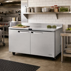 Thumbnail image #2 for True Mfg. - General Foodservice SPEC SERIES TWT-60-HC~SPEC3 60-Inch Two-Section Worktop Refrigerator, Solid Doors, Stainless Steel