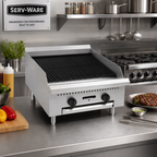 Thumbnail image #2 for Serv-Ware SCBS-24-LP-SA 24-Inch Countertop Liquid Propane Radiant Charbroiler, 2-Burner, Manual Controls