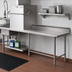 Thumbnail image #2 for Eagle Group Straight Clean Dishtable, 60 x 30 Inch, Right-to-Left, 16-Gauge 430 Stainless Steel Top