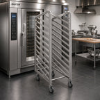 Thumbnail image #2 for Baxter Manufacturing BDSSRSB-10 Stainless Steel Single Side Load Rack for Double Rack Oven, 10 Slides, 6-Inch Spacing
