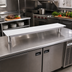 Thumbnail image #2 for Duke 32-Inch Steam Table Carving Board with Stainless Steel Shelf and Removable White Poly Board