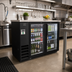 Thumbnail image #2 for Kelvinator Commercial 49-Inch 2-Glass Door Back Bar Refrigerator, Side-Mounted Self-Contained Refrigeration, 12.5 Cu. Ft., Black