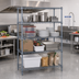 Thumbnail image #2 for Quantum Wire Shelving Starter Kit, 60-Inch W x 36-Inch D x 63-Inch H, Gray Epoxy Antimicrobial Finish