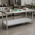 Thumbnail image #2 for 72-Inch x 30-Inch Galvanized Undershelf for Work Tables