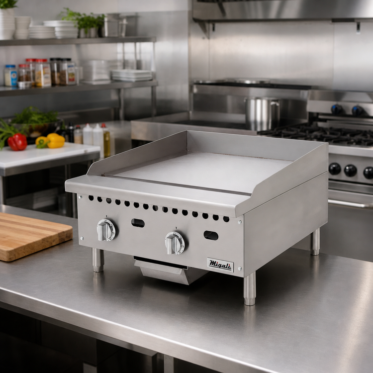 Product image #2 for Migali Competitor Series 24-Inch Countertop Natural Gas Griddle with Thermostatic Controls