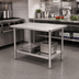 Thumbnail image #2 for Eagle Spec-Master 30 Inch x 30 Inch Square Stainless Steel Work Table with Adjustable Undershelf