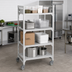 Thumbnail image #3 for Cambro Camshelving Premium High Density Mobile Starter Unit, 4-Tier Solid Shelving, 24 x 48 x 75-1/4 Inches, Speckled Gray