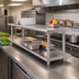 Thumbnail image #2 for Advance Tabco Double-Tier Pass-Thru Shelf, 108 x 18 Inches, 18/430 Stainless Steel