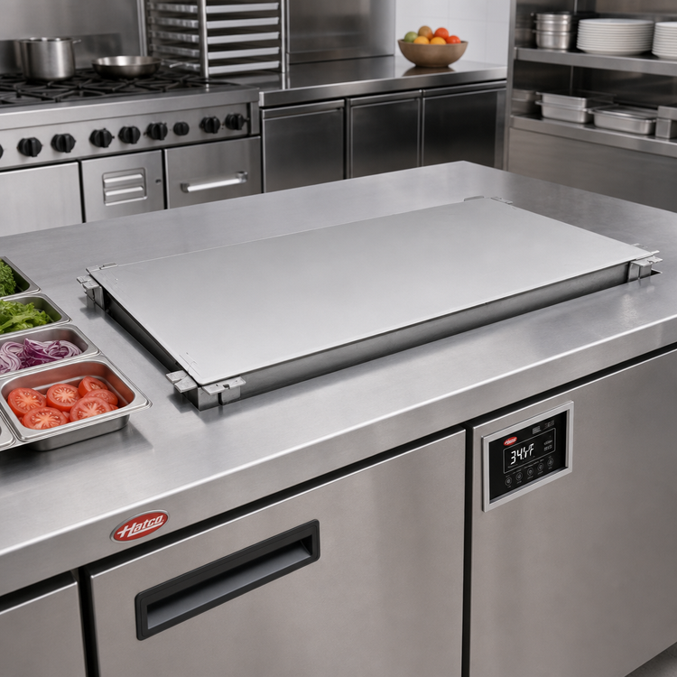 Product image #2 for Hatco CSUX-48-S 48" x 24" Undermount Cold Shelf, Remote Refrigeration, Electronic Controls, Aluminum Hardcoat
