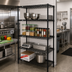 Thumbnail image #2 for Quantum Black Epoxy Wire Shelving Starter Kit, 36 x 24 x 63 Inches, 4 Shelves