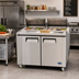 Thumbnail image #2 for Atosa 60-Inch Two-Section Sandwich/Salad Mega Top Refrigerated Prep Table with 24 1/6 Pans and Solid Doors