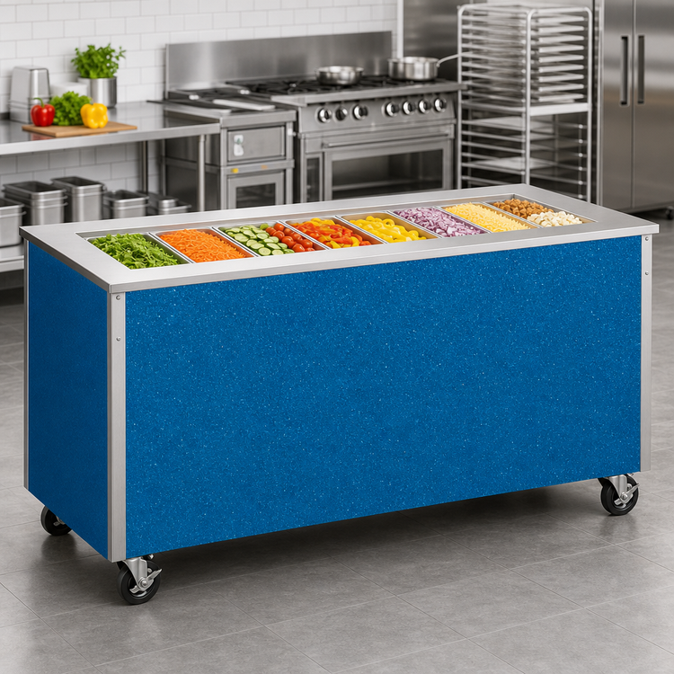 Product image #3 for Vollrath 4-Series Signature Server® 74-Inch Non-Refrigerated 5-Pan Cold Station with Stainless Steel Countertop