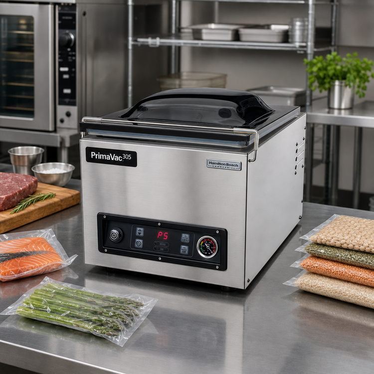 Product image #2 for Hamilton Beach Commercial PrimaVac HVC305-CE Countertop Single-Chamber In-Chamber Vacuum Sealer with 12-Inch Seal Bar