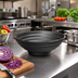 Thumbnail image #3 for Ardesia Kumata 3-3/4 Qt. Round Melamine Bowl, 13-1/2-Inch Diameter, Black