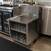 Thumbnail image #3 for BK Resources UBDW-21-GC241 24-Inch Stainless Steel Underbar Glass Rack Cabinet with Drainboard Top, Adjustable Shelf, and 3-Inch Backsplash