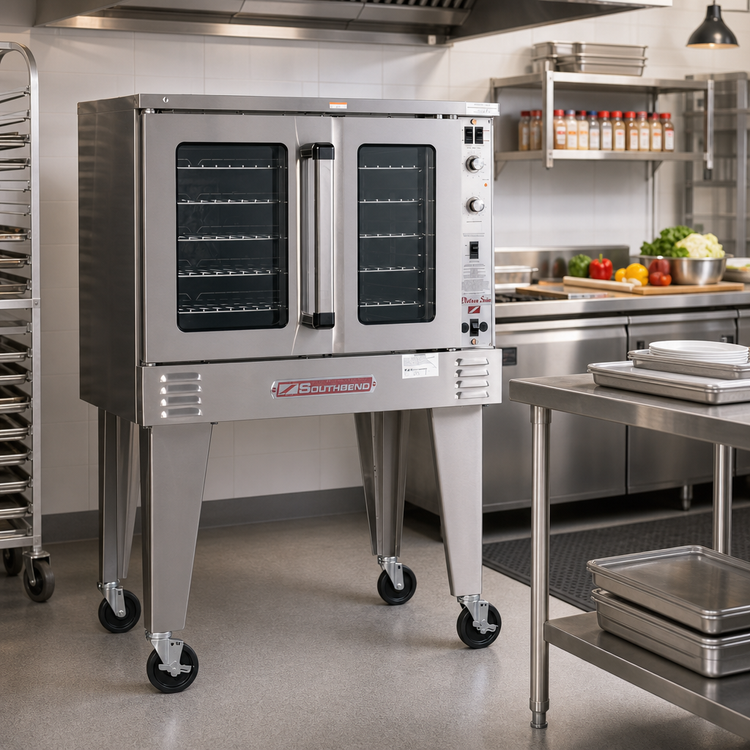 Product image #2 for Southbend Platinum Full-Size Single Deck Standard Depth Ventless Electric Convection Oven, 7.5 kW, Standard Controls, Dependent Glass Doors