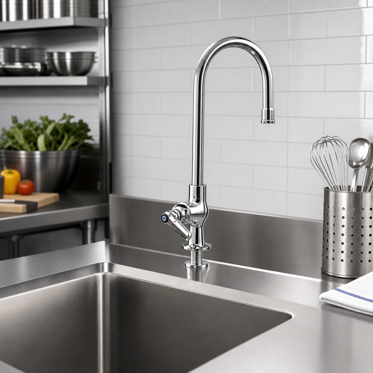 Product image #2 for T&S Brass Single Pantry Deck-Mount Gooseneck Faucet