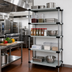 Thumbnail image #2 for Quantum WRS5-86-2424SS Solid Shelving Starter Kit, 24 x 24 x 86 Inches, 5 Solid Shelves, 304 Stainless Steel