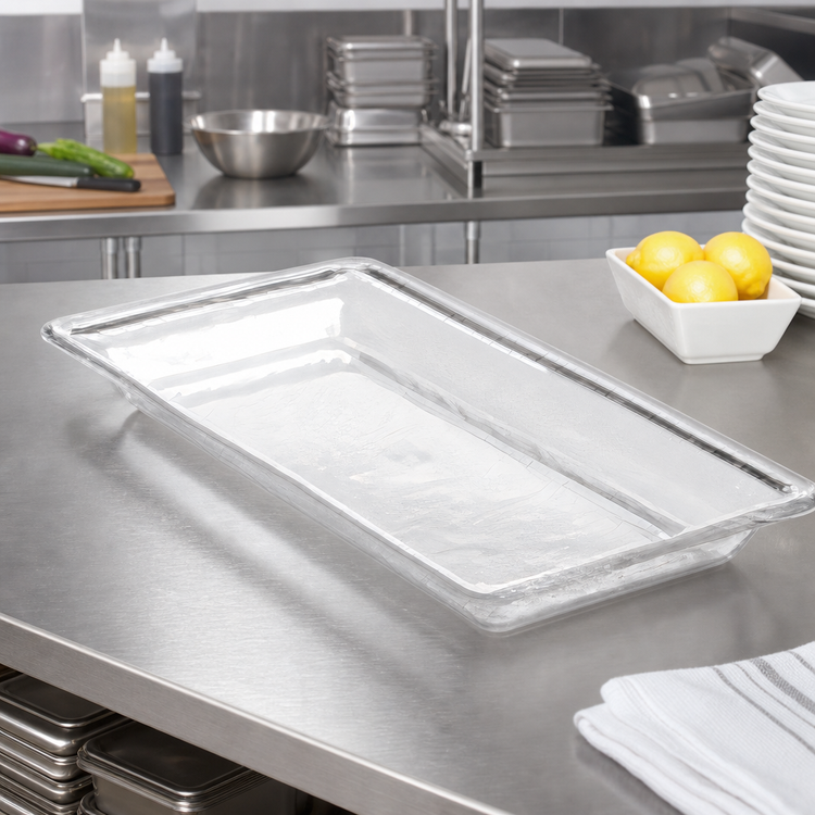 Product image #2 for American Metalcraft Rain Collection 18-Inch Rectangular Clear Polystyrene Rain Tray, 92 oz.