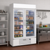 Thumbnail image #3 for Beverage-Air MarketMax 46.2 Cu. Ft. Two-Section Reach-In Hinged Glass Door Freezer Merchandiser, White, Bottom-Mounted