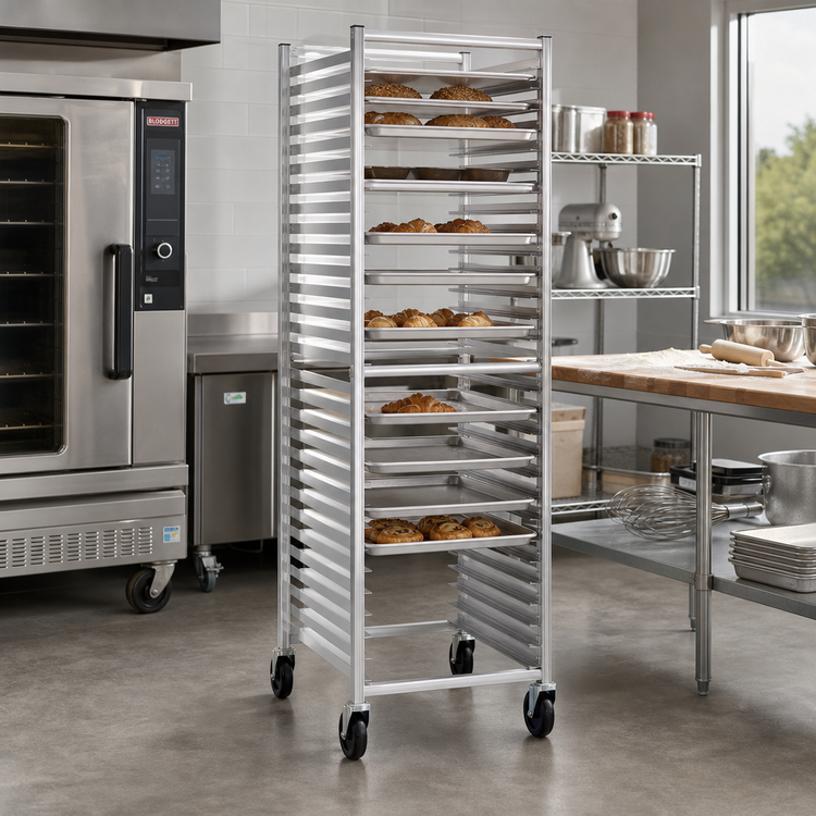Product image #2 for New Age 6330 Full-Height Open-Sided Aluminum Bun Pan Rack, 30 18 x 26 Sheet Pan Capacity