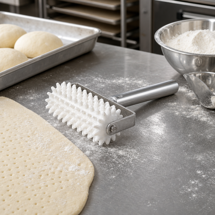 Product image #2 for American Metalcraft Full-Size Dough Docker with 1/2-Inch Pins, Stainless Steel Axle and Aluminum Handle