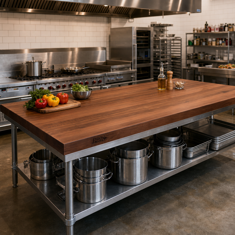 Product image #2 for John Boos Boos Block 96-Inch x 25-Inch Edge Grain American Black Walnut Kitchen Countertop with Penetrating Oil Finish