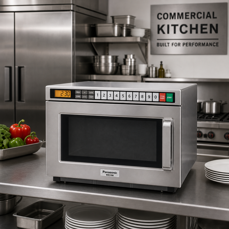 Product image #2 for Panasonic PRO1 Heavy-Duty 1700 Watt Commercial Microwave Oven, 0.6 Cu. Ft., Countertop, Stackable