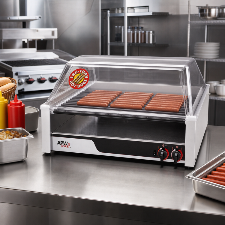 Product image #2 for APW Wyott X*PERT HotRod HRS-45 Tru-Turn Hot Dog Roller Grill