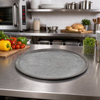 Thumbnail image #2 for American Metalcraft GTP18 18-Inch Round Wide-Rim Galvanized Metal Serving Tray/Pan with Onyx Finish Case of 12
