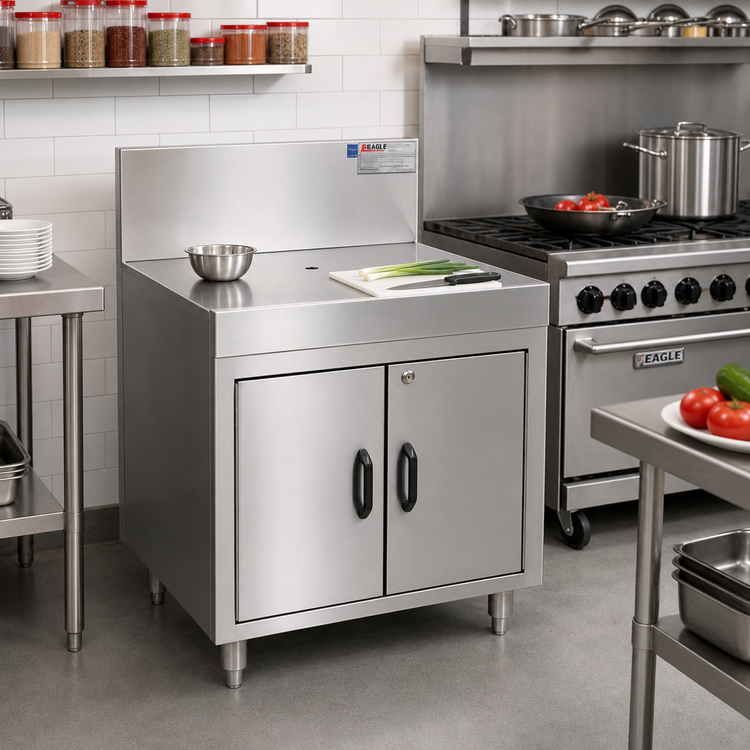 Product image #2 for Eagle Spec-Bar 48 Inch W x 24 Inch D Closed Base Stainless Steel Workboard Cabinet