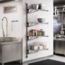 Thumbnail image #2 for Eagle Adjustable Post Wire Wall Mount Prepackaged Mid Unit for 18-Inch-Deep Shelves, 63-Inch Post, Chrome Finish