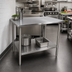 Thumbnail image #2 for John Boos Stallion 30 Inch x 30 Inch 16-Gauge Stainless Steel Corner Work Table with Adjustable Undershelf