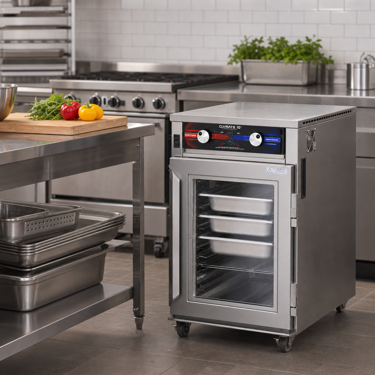 Product image #3 for FWE Clymate IQ® Undercounter Humidified Heated Holding Cabinet, 7 x 12" x 20" Pan Capacity