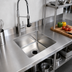 Thumbnail image #2 for John Boos Weld-In Undermount Single-Compartment Stainless Steel Sink, 24 x 24 x 12 Inches
