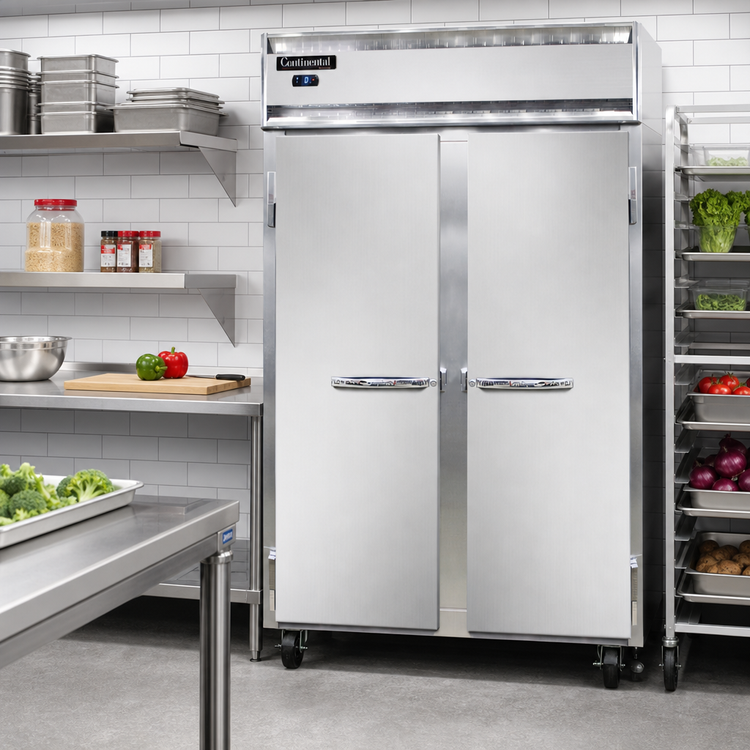 Product image #2 for Continental Refrigerator 2FSNSA Two-Section Shallow Depth Reach-In Freezer