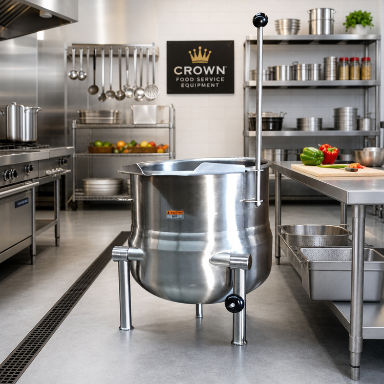 Product image #2 for Crown DC-12 12 Gallon Direct Steam Counter Tilting Kettle