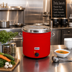 Thumbnail image #2 for Omcan 11 Qt Retro Electric Soup Warmer/Rethermalizer, Red Coated Ceramic