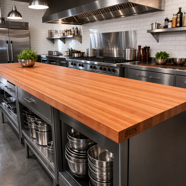 Product image #2 for Boos Block American Cherry Edge Grain Kitchen Countertop, 132 x 27 x 1-1/2 Inch, Varnique Finish