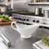 Thumbnail image #2 for American Metalcraft Small White Porcelain Gravy Boat, 3 oz., with Tapered Spout