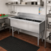Thumbnail image #2 for 53-Inch Three-Compartment Stainless Steel Sink with 16 x 20 x 12 Fabricated Bowls, No Drainboard