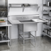 Thumbnail image #2 for Spec-Master 1-Compartment Commercial Stainless Steel Sink with Dual Drainboards and 9-1/2-Inch Backsplash, 54 x 27 Inches