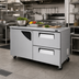 Thumbnail image #2 for Turbo Air Super Deluxe Two-Section Undercounter Freezer with 1 Left-Hinged Door and 2 Drawers, 17 Cu. Ft.