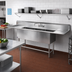 Thumbnail image #2 for John Boos Pro-Bowl 3-Compartment Sink with Dual Drainboards, 87-1/4 Inch W x 25-1/2 Inch D, 14 Gauge Stainless Steel